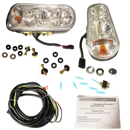 Aftermarket 1311100 Universal Snow Plow Headlight Kit with Harness ELJ50-1042
